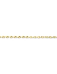 10k 3mm Marquise Chain, Size 8