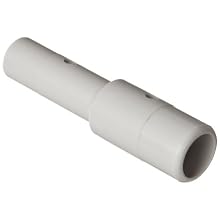 SMC KQ2 Series Polybutylene Terephthalate Push-to-Connect Tube Fitting, Reducer Nipple, Tube OD, White