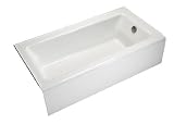 K-876-55 Bellwether Cast Iron Apron Mount Right Drain 60 32 Soaker Tub Innocent Blush