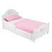 White Finish Tiffany Style Kid's Troddler Cot Bed Frame