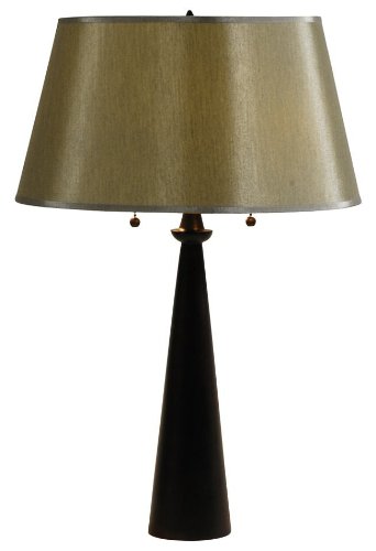 Lights Up! Dasan Bronze Table Lamp  Silk Glow 