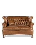 WingBack Loveseat Cognac Leather