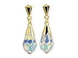 Image of 9ct Gold Crystal Andralok Drop Earrings