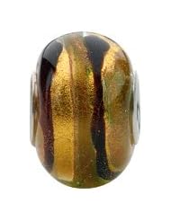 Kera Gold Brown Murano Glass Bead