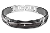 Edward Mirell Midnight Black Titanium Bracelet w/ Diamond