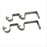A&F Rod Decor -Heavy Duty Double Curtain Rod Brackets -satin nickel