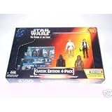 Star Wars Toys R Us Exclusive Power of the Force Classic Edition 4 Pack Darth Vader Luke Skywalker Han Solo Chewbacca
