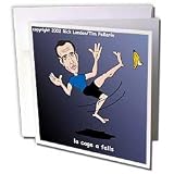 Londons Times Funny Panel Hollywood Cartoons - Nicolas Cage Slips - Greeting Cards-6 Greeting Cards with envelopes