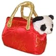 Aurora PANDA BEAR Fancy Pals Pet Carrier - Purse w/ 8" Plush