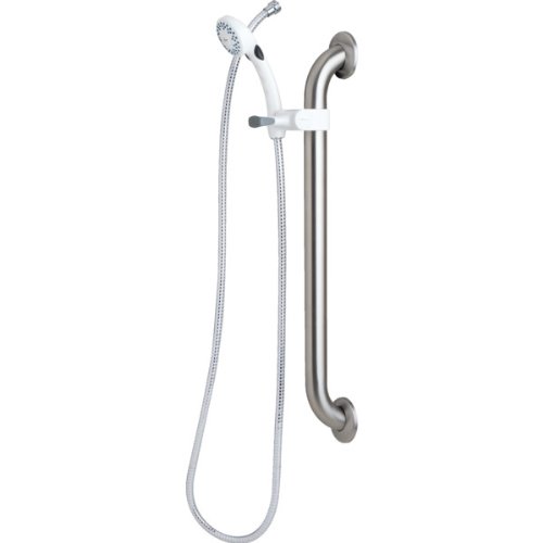 Delta White Grab Bar Shower System 2 5 GPM Cardosodee02