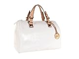 Michael Michael Kors Grayson Large Jet Set Monogram Satchel, WHITE