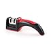 Knife Sharpener – Great, Professional, Attractive and Light Weight - Two stage Knife Sharpening for Standard Knives - Manual, can be Used Left or Right Handed - Designed for Safety - Hard Plastic Casing and Tough Design – Two Stages Tungsten Steel and Ceramic – Best Knife Sharpener for Kitchen - Strokes to Keep Blades Sharp - Soft Grip Handle - Quickly Sharpens a Very Dull Blade