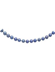 14K Gold 6.5mm Dyed Black Cultured Pearl Strand 24"