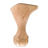 Jeffrey Alexander Cabinet Ball & Claw Leg (WLC80CH) 4-1/4 x 4-1/4 x 8, Cherry