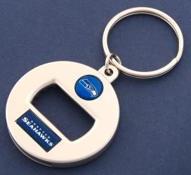 Seattle Seahawks EZ Bottle Opener Keychain