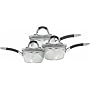 Ready Steady Cook - Bistro - 3 Piece Cookware Set - Stainless Steel
