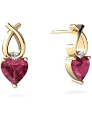 Genuine Pink Tourmaline 14kt Yellow Gold Earrings