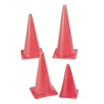 Champion Sports Hi Visibility Fluorescent Plastic Cone Set