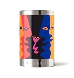 Wine Bottle Stopper, Tipsy, Faces, Stainless Steel Bottle Stopper w/ Designer Art in Gift Box