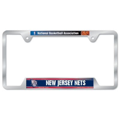 NEW JERSEY NETS OFFICIAL LOGO METAL LICENSE PLATE FRAME