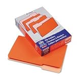 Pendaflex 1531/3ORA Pendaflex 2-Tone File Folders, 1/3 Cut, Top Tab, Legal, Light Orange, 100/Box