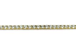 14KT Yellow Gold 5.6 CTW Prong Set Round CZ 7" Bracelet