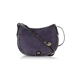 Bric's Life Chic - Micro-Suede and Croc Leather Shoulder Bag Violet