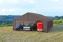 Hot Sale ShelterLogic Peak Style 30ft.W Garage/Storage Shelter - Gray, 20ft.L x 30ft.W x 16ft.H, 2 3/8in. Frame, Model# 86043