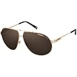 Carrera 6/S Adult Aviator Metal Sports Sunglasses - Gold Matte Shaded/Brown