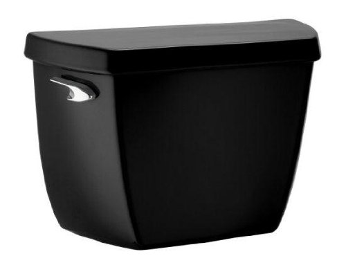 Kohler K-4484-T-7 Highline Classic 1.0 gpf Toilet Tank with Tank Cover Locks and Left-Hand Trip Lever, Black Black
