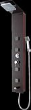 AQUA Wood Color Design Shower Panel Massage Jets 7074