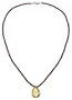 14k Yellow Gold Garnet Roundel Necklace with Citrine Drop Pendant, 16"