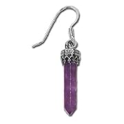 Amethyst Crystal Point Sterling Silver Earrings