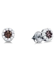 1.53 cttw. Diamond Flower Earrings 14K Yellow Gold
