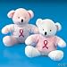Breast Cancer Awareness Plush Bears with T-shirt 4 1/2 Inch