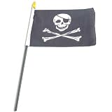 Pirate - Jolly Roger - Flag 4x6 inch Hand Flag