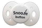 Lots to Say Pacifier - Snooze Button (White)