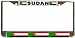 Sudan Sudanese Flag Chrome Metal License Plate Frame Holder
