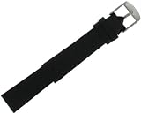 CARTIER Watches:Hadley Roma Womens 16mm Black Satin Watch Band Strap Fits Cartier