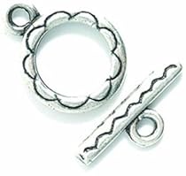 Shipwreck Beads Pewter Toggle Clasp, 11mm, Metallic, Silver, 6-Set