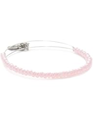 Alex and Ani "Collegiate" Pink Color Beaded Expandable Wire Bangle Bracelet