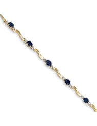 14k Diamond And Sapphire Bracelet, Best Quality Free Gift Box Satisfaction Guaranteed
