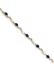 14k Diamond And Sapphire Bracelet