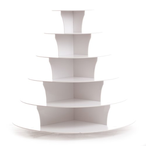 Dress My Cupcake Malibu XL Round Acrylic Cupcake Stand (White)