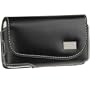 Apple iPhone PDA Premium Leather Horizontal Holster Carrying Case with Belt Loop and Clip - Style H17, BLACK