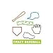 NEW Pk of 24 GLOW IN THE DARK Rubber Bands CRAZY BASEBALL (OR SOFTBALL)