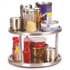 <b>Endurance Brushed Stainless Steel Two-Tier Turntable TURN 2</b>