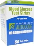 Prodigy AutoCode Blood Glucose Test Strips (Box of 50)