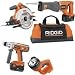 Factory-Reconditioned RIDGID R922 18-Volt Cordless 4-Tool Combo Kit