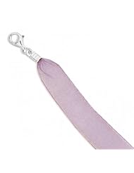 MMA Silver - 16 inch+ 2 inch Extension Purple Ribbon Necklace